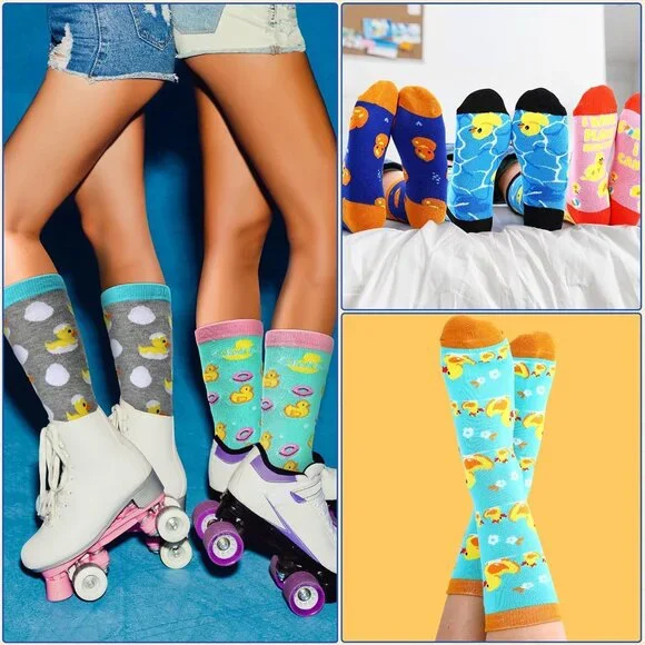 6 Pair Christmas Socks Gift Set Women Men Cute Cartoon Animal Novelty